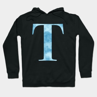 Clouds Blue Sky Initial Letter T Hoodie